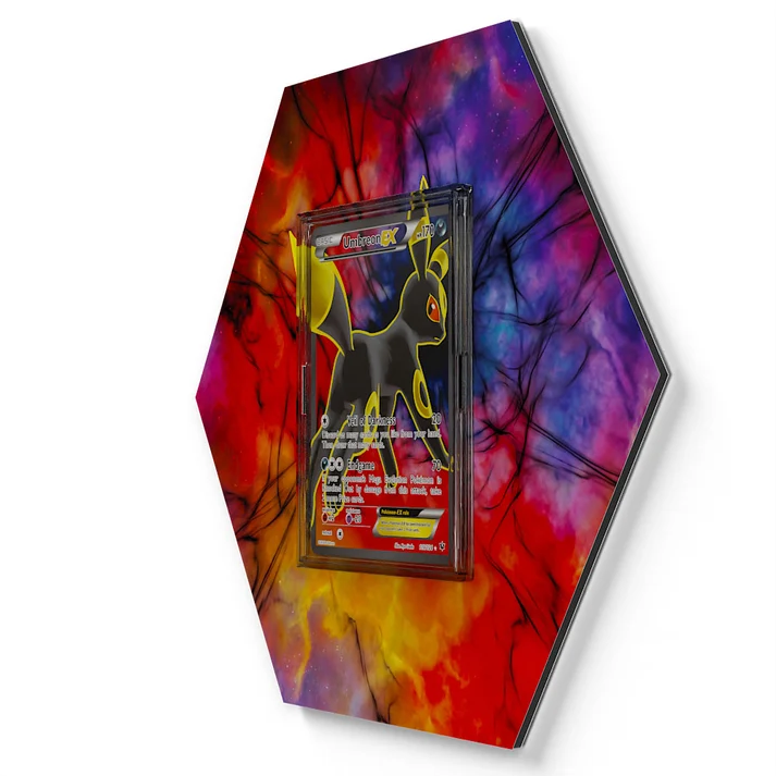 119124 Umbreon EX Pokémon Card Artwork Hexagon Display