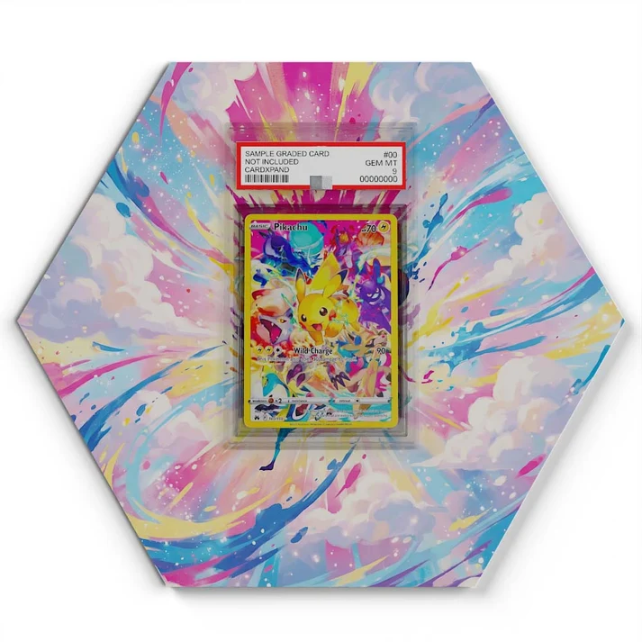 160159 Pikachu Pokémon Card Artwork Hexagon Display