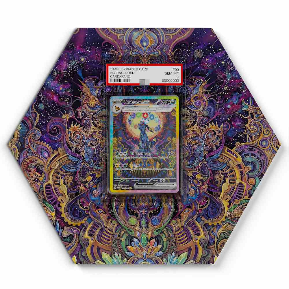 161131 Umbreon EX Pokémon Card Artwork Hexagon Display