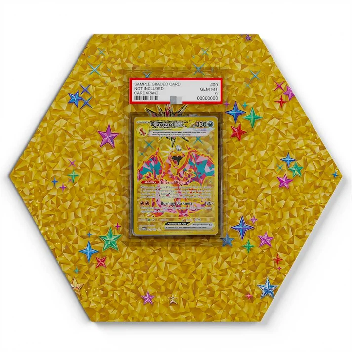 228/197 Charizard Pokémon Card Artwork Hexagon Display