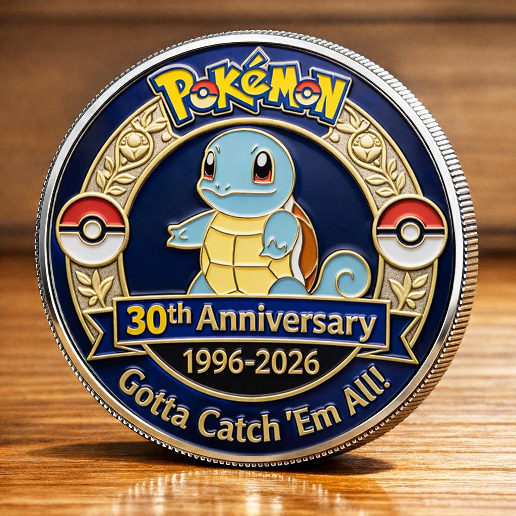 Poke 30th Anniversary Squirtle Collector Edition Printed Coin