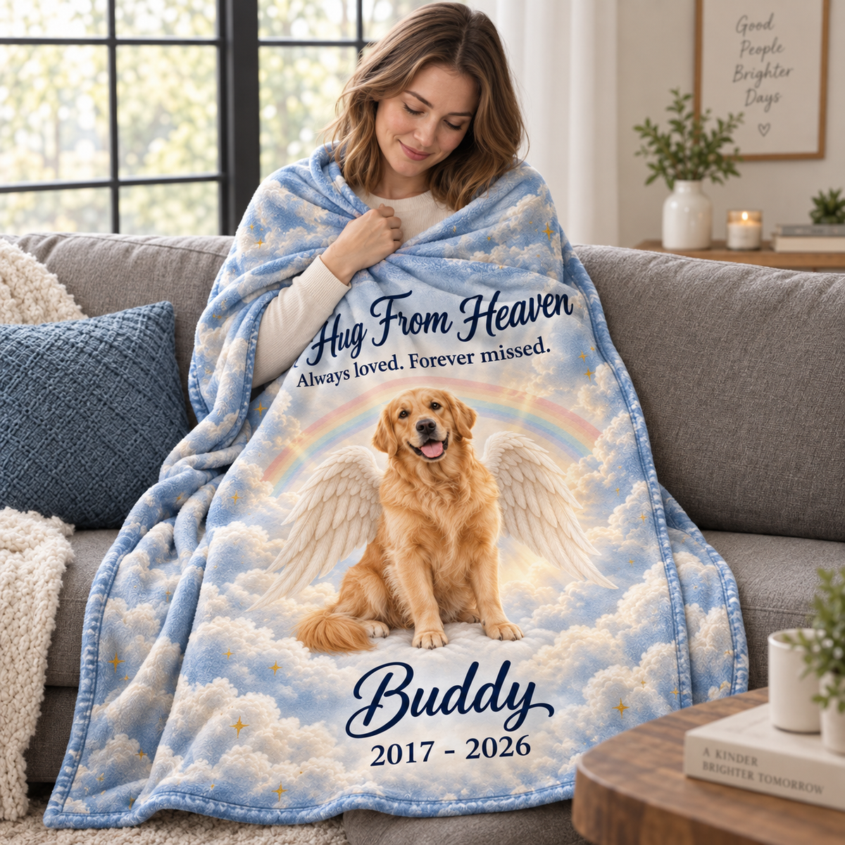 Personalized Sleeping Angel Custom Fleece Blanket