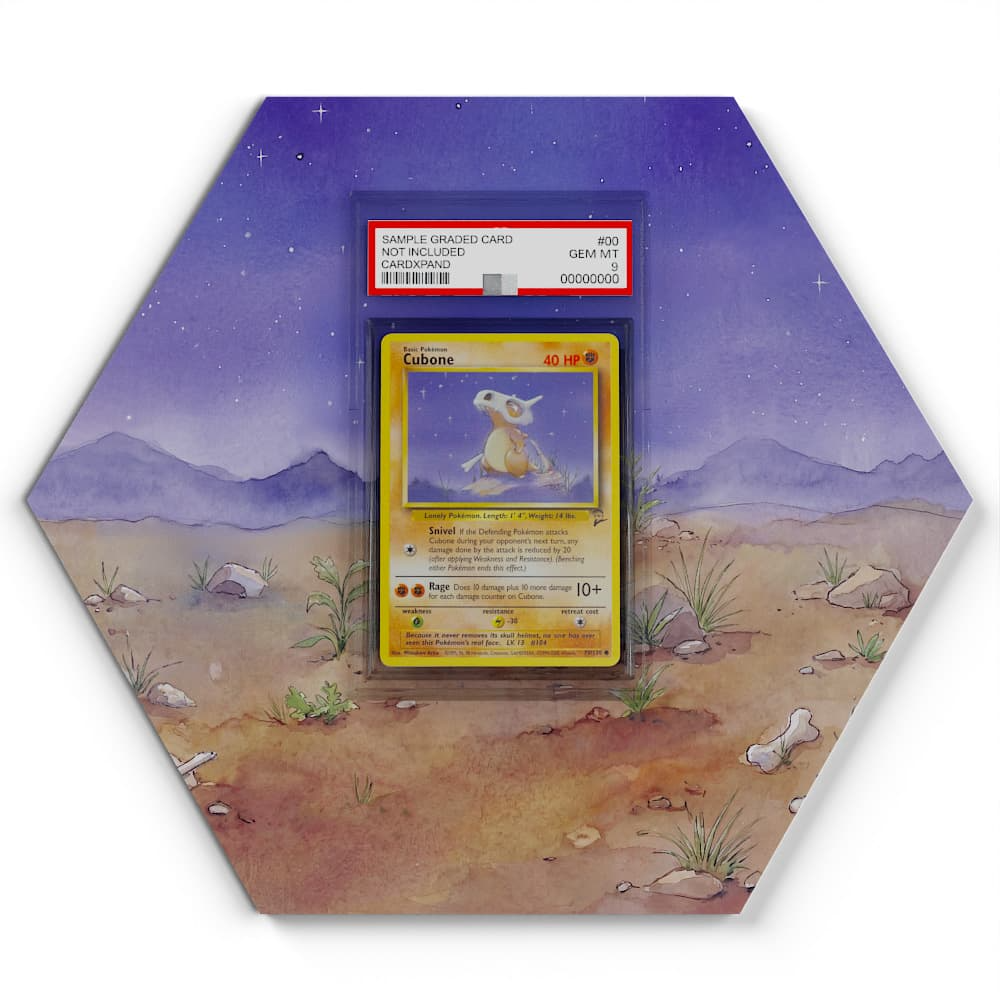 70 Cubone Pokémon Card Artwork Hexagon Display