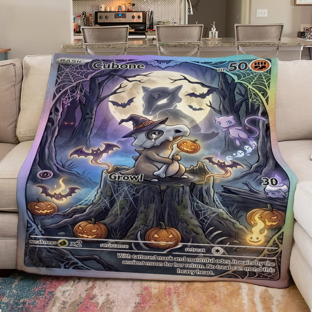 PKM Cubone Halloween Custom Fleece Blanket
