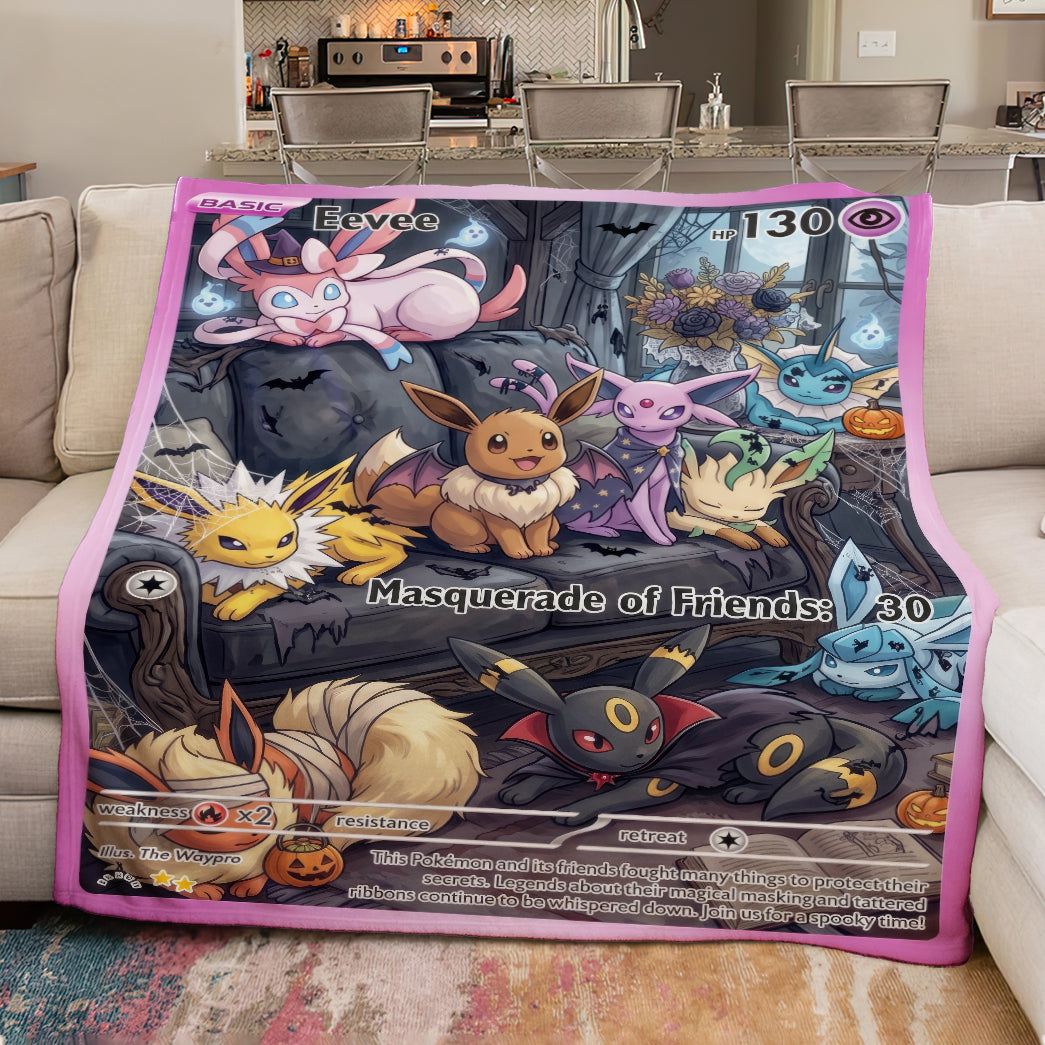 PKM Eevee Halloween Custom Fleece Blanket