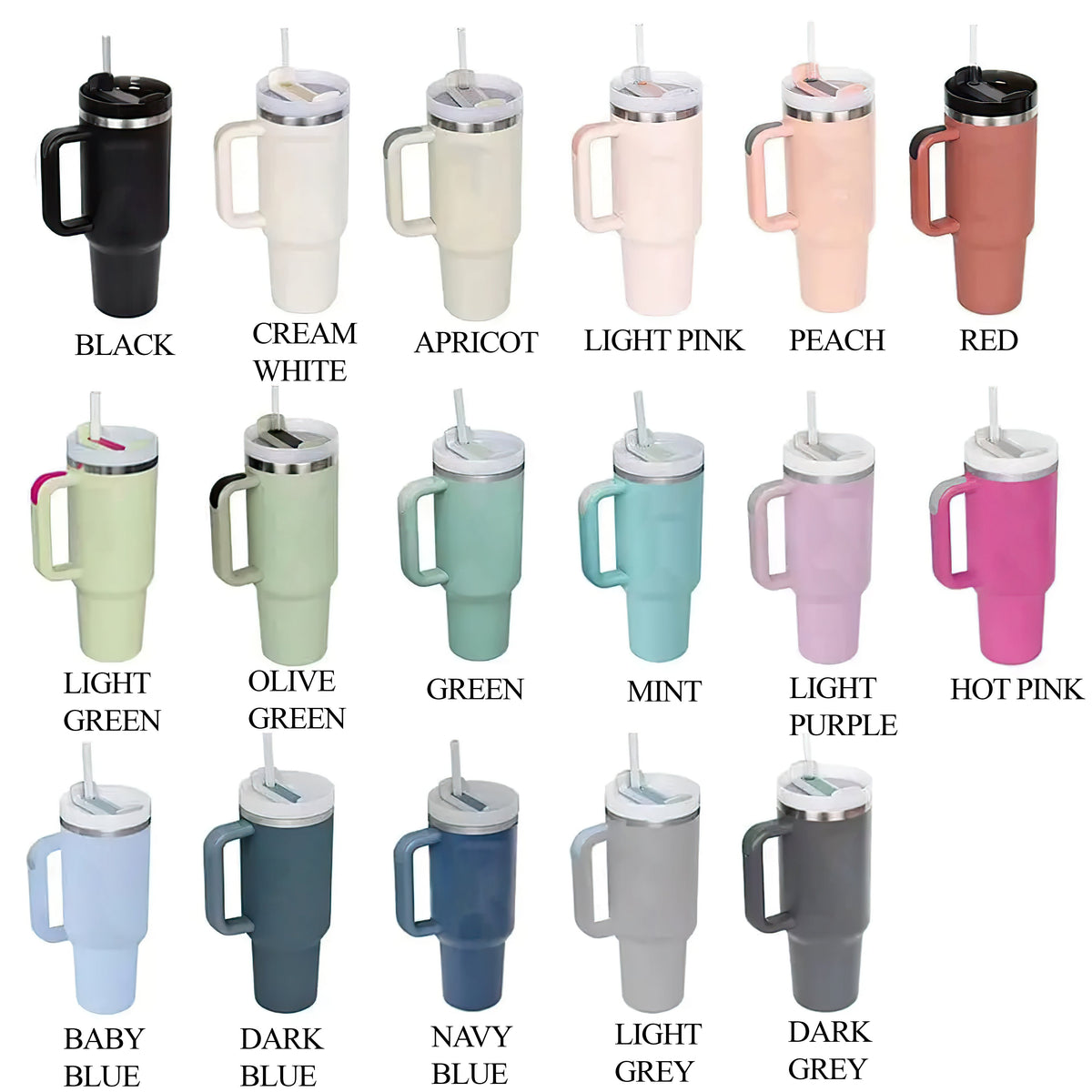American Dad Personalized Text 40oz Insulated Mug with Handle and Straw Stainless Steel Custom Travel Cup Gift for Family Friends Couples