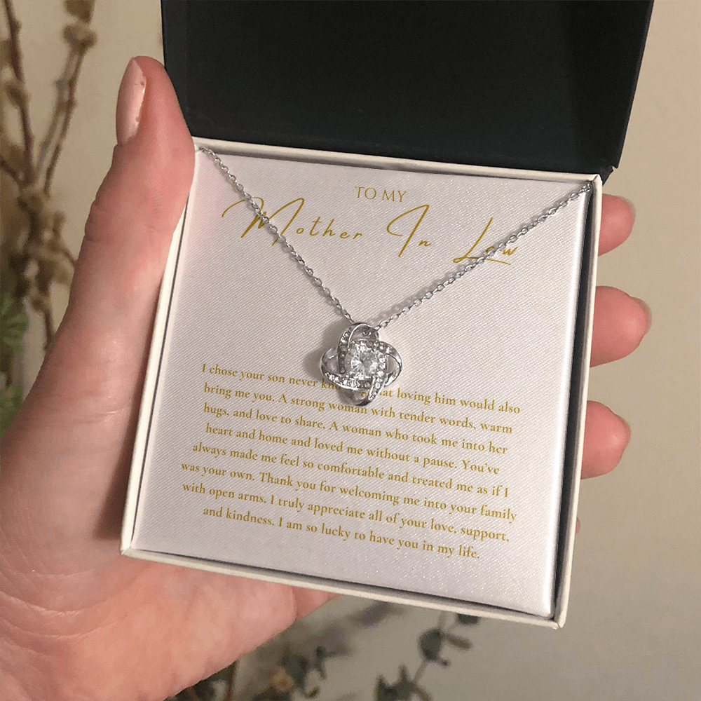 To My Mother In Law Wife Interlocking Hearts Necklace
