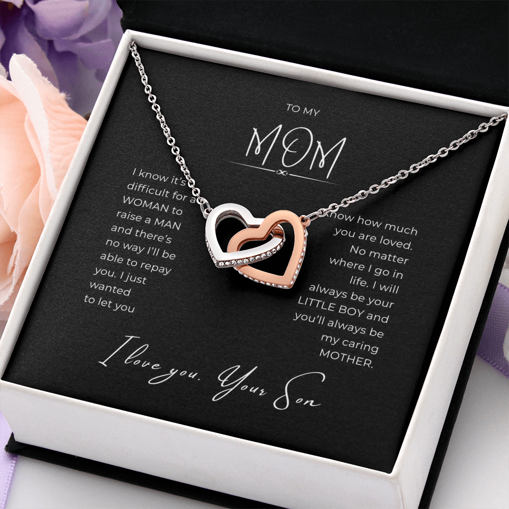To My Mom Interlocking Hearts Necklace