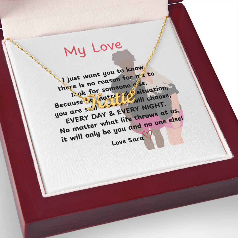 Custom My Love Name Necklace