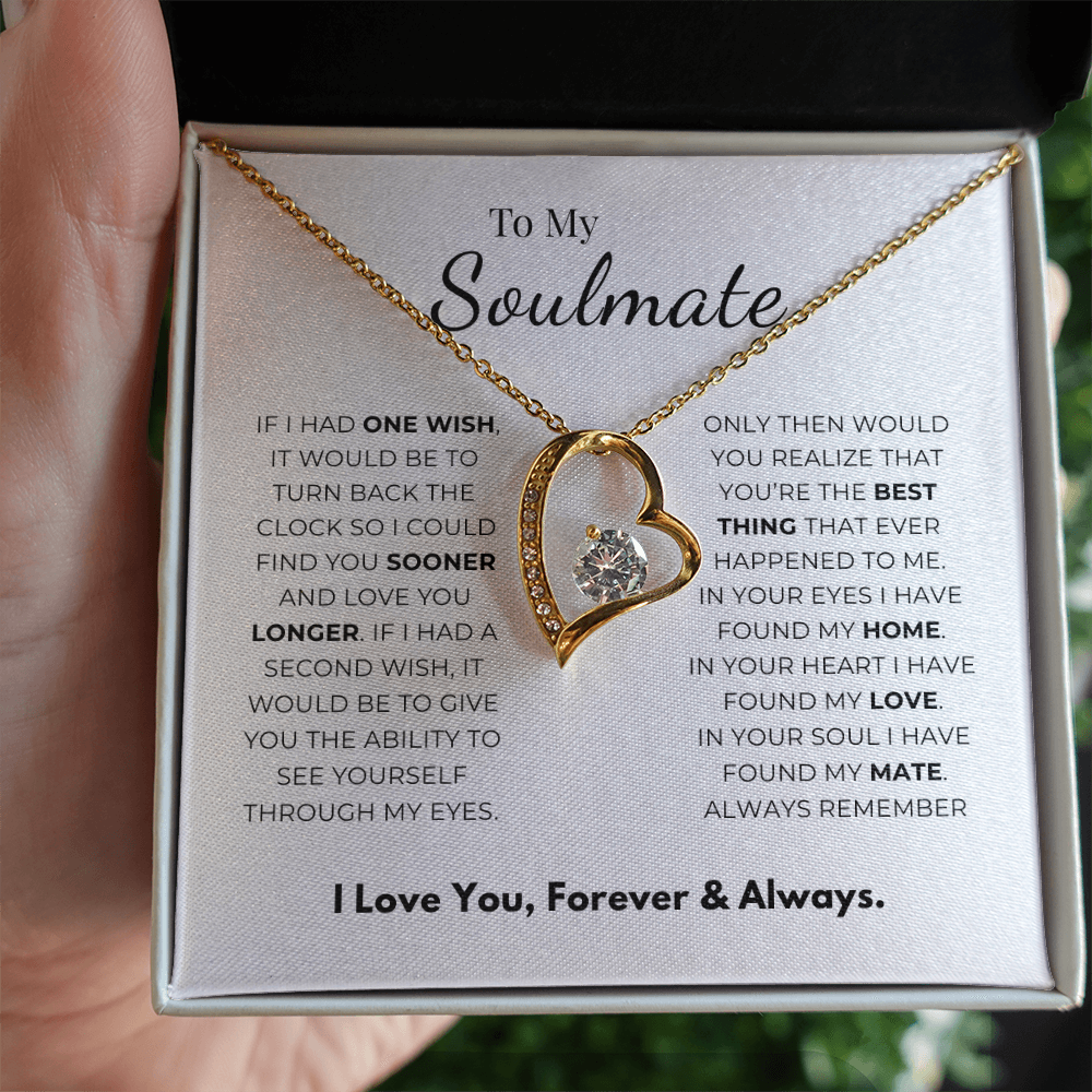 To My Soulmate Forever Love Necklace