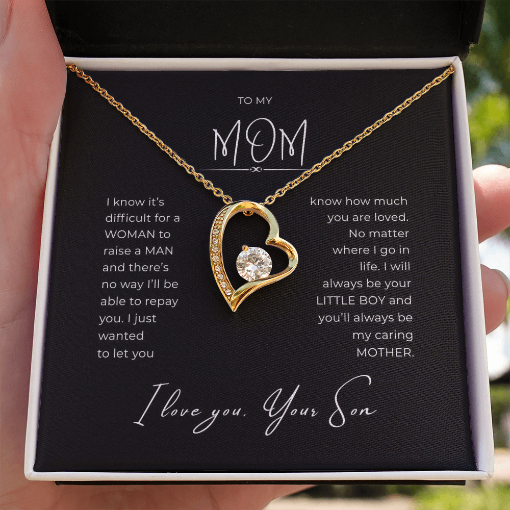 To My Mom Interlocking Hearts Necklace