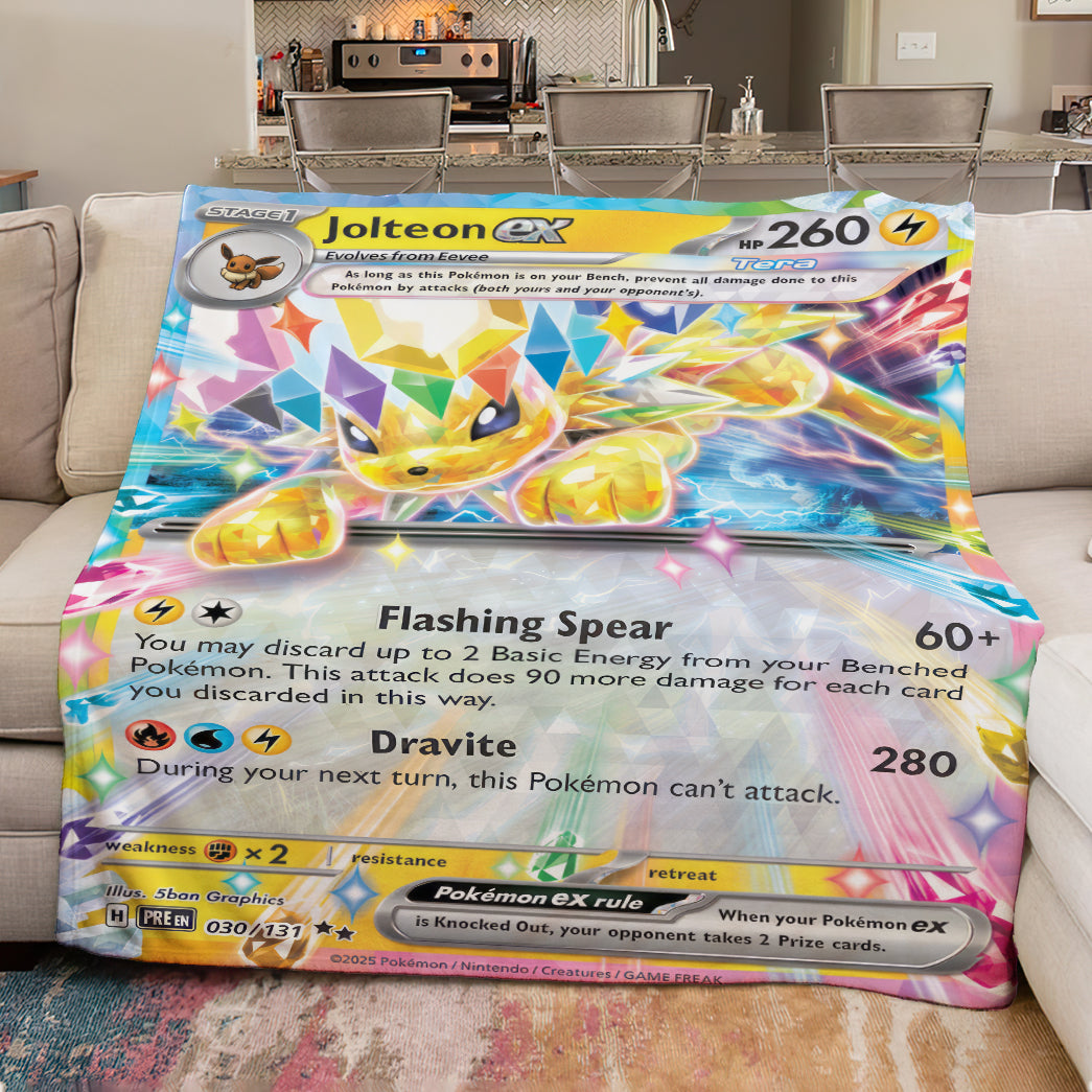 PKM Jolteon EX Custom Fleece Blanket