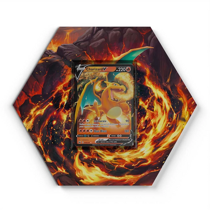 018/159 Charizard V  Pokémon Card Artwork Hexagon Display