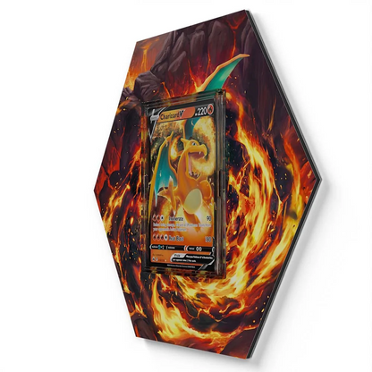 018/159 Charizard V  Pokémon Card Artwork Hexagon Display