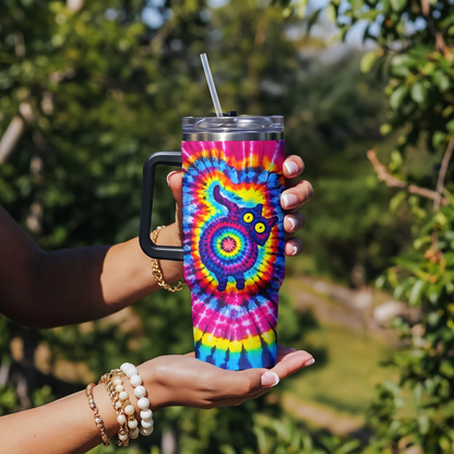 PKM Ghost Type Seamless Pattern Luminous Tumbler Stainless Steel Tumbler