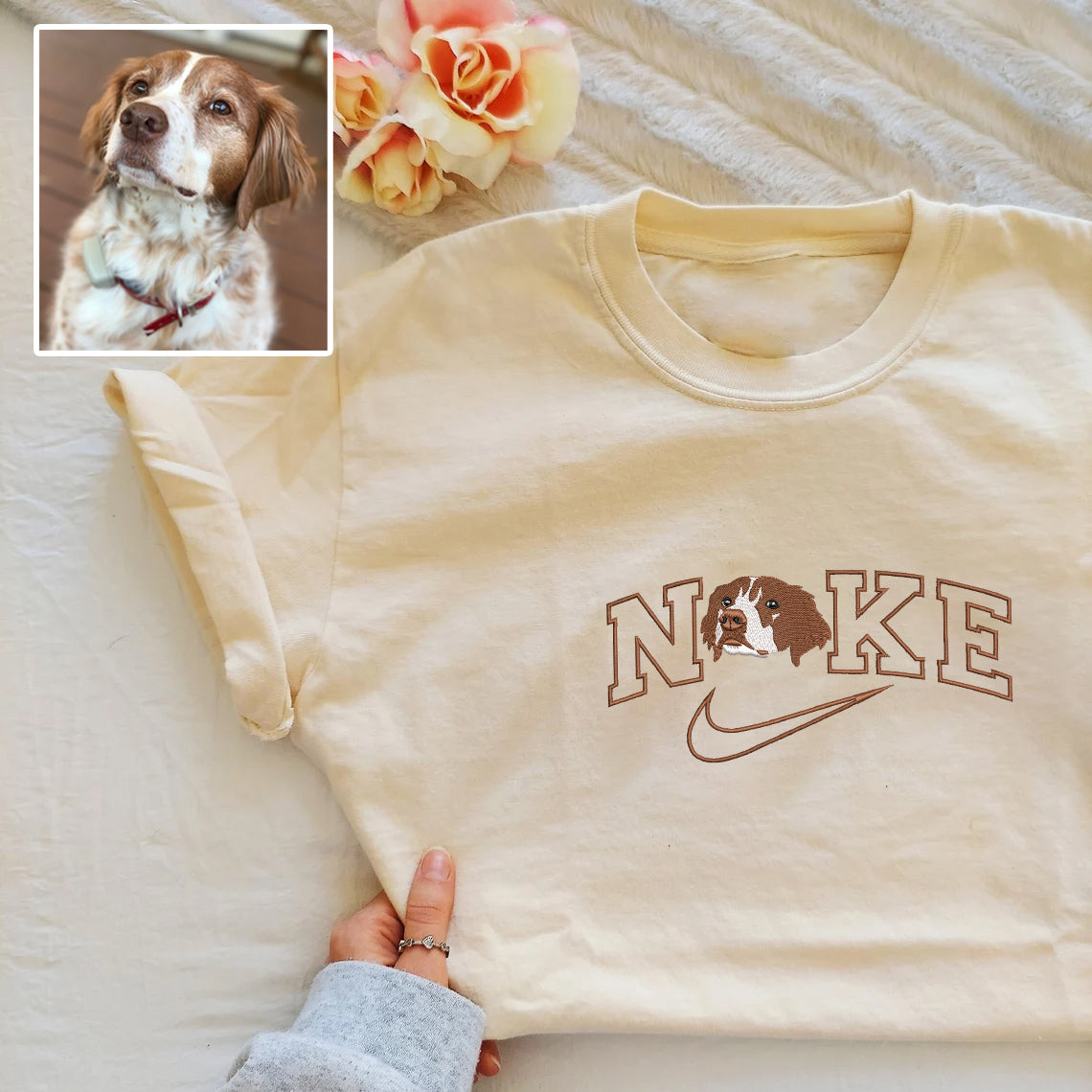 Personalized Embroidered NKE Pet Dog Cat Hoodie Sweatshirt T-Shirt