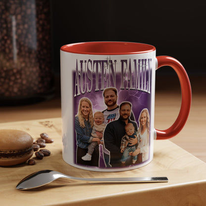 Personalized Family And Pet Photo Accent Coffee Mug