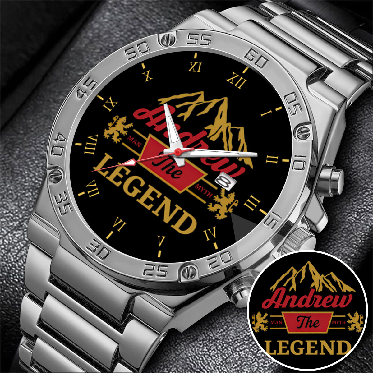 Father's Day Gift For Dad Custom Name The Man The Myth The Legend Limited Edition Watch