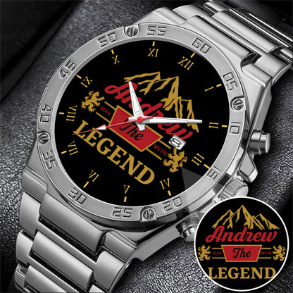 Father's Day Gift For Dad Custom Name The Man The Myth The Legend Limited Edition Watch