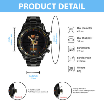Personalized Western Letter Name Quartz Watch Father's Day Gift For Him
