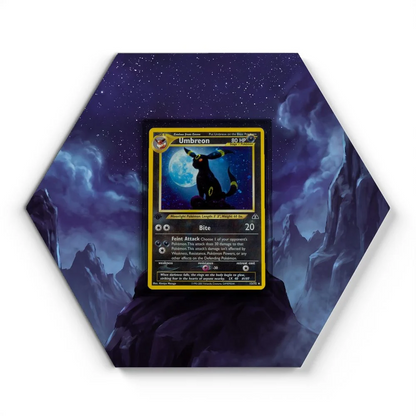 13/75 Umbreon Pokémon Card Artwork Hexagon Display