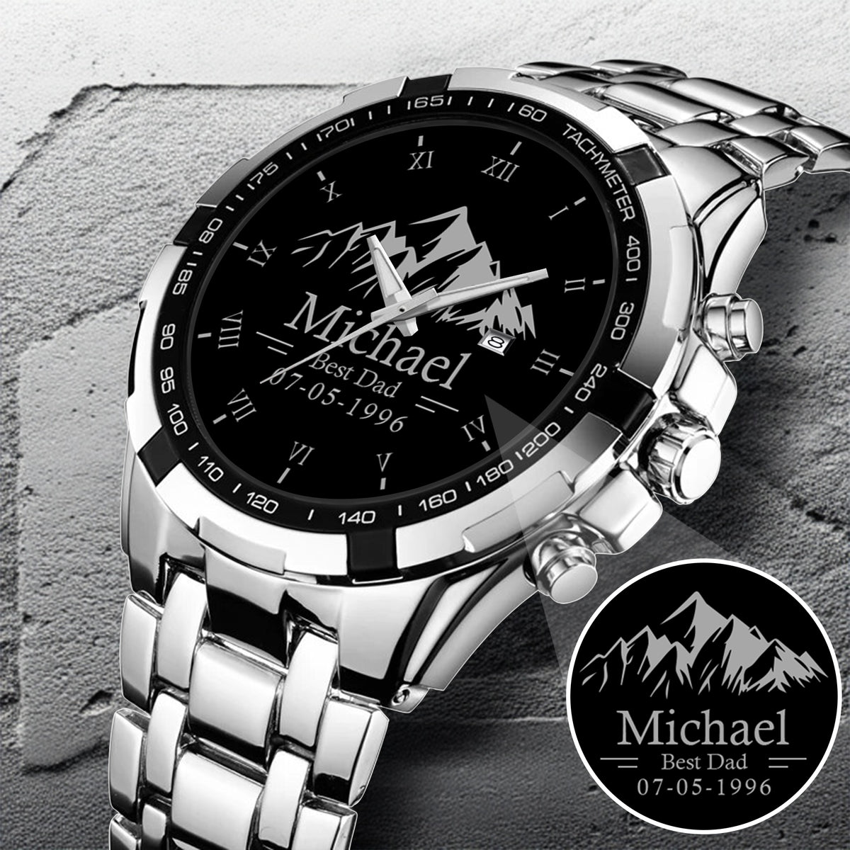 Father's Day Gift For Dad Best Dad Silver Mountain Limited Edition Watch