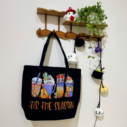 Tis The Season Halloween Tote Bag, Trick or Treat Totes, Halloween Bags, Spooky Season