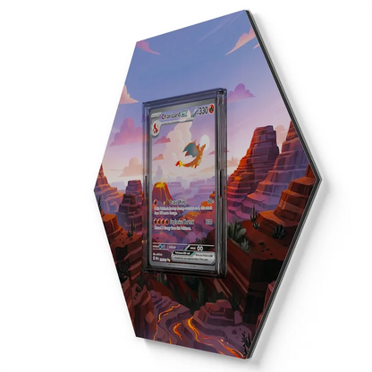 199/165 Charizard EX Pokémon Card Artwork Hexagon Display
