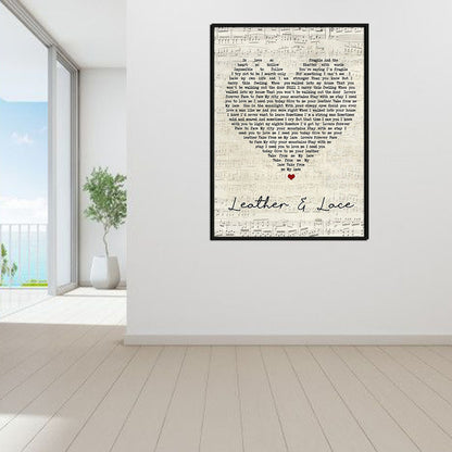 Custom Song Lyric Framed Canvas All Over Print