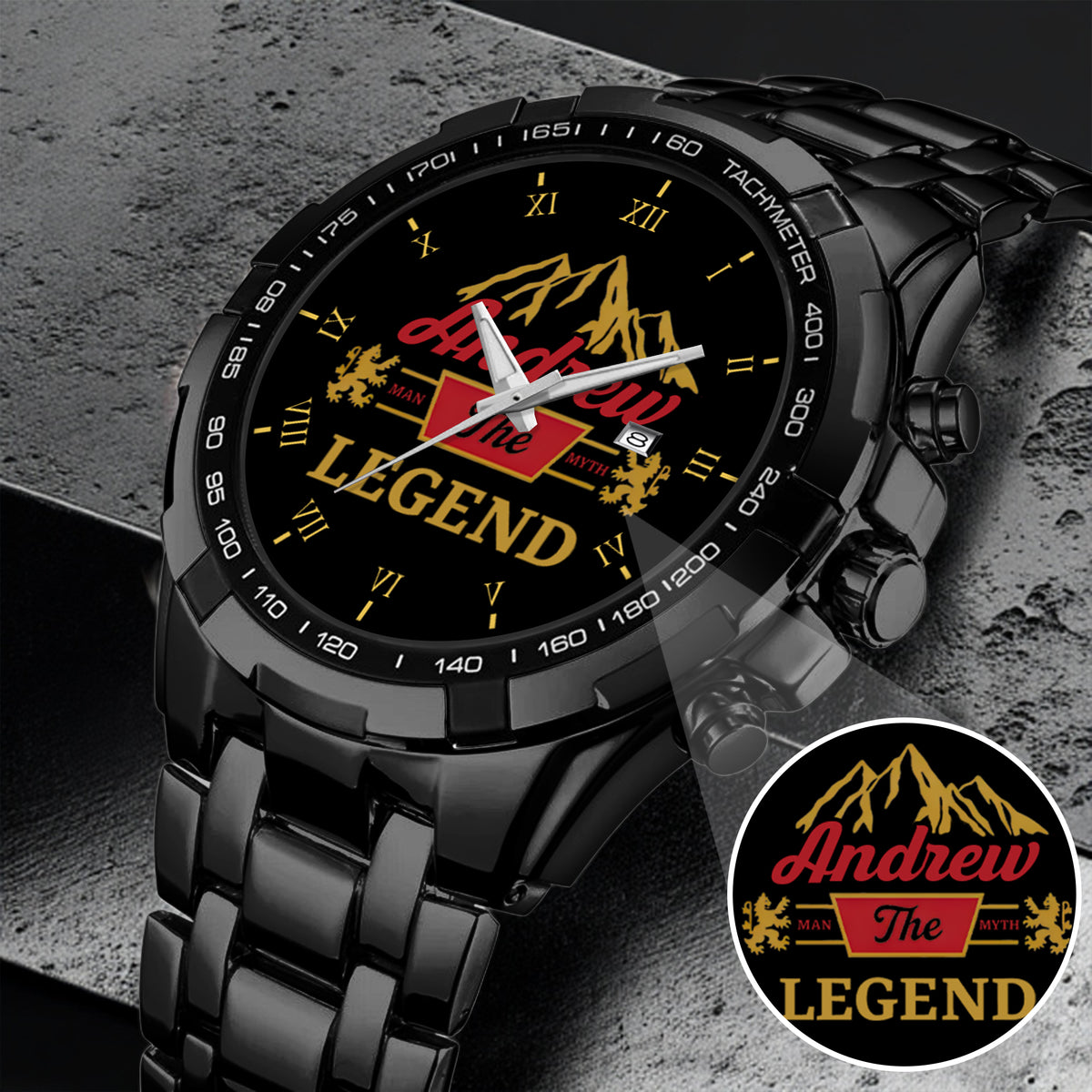 Father's Day Gift For Dad Custom Name The Man The Myth The Legend Limited Edition Watch