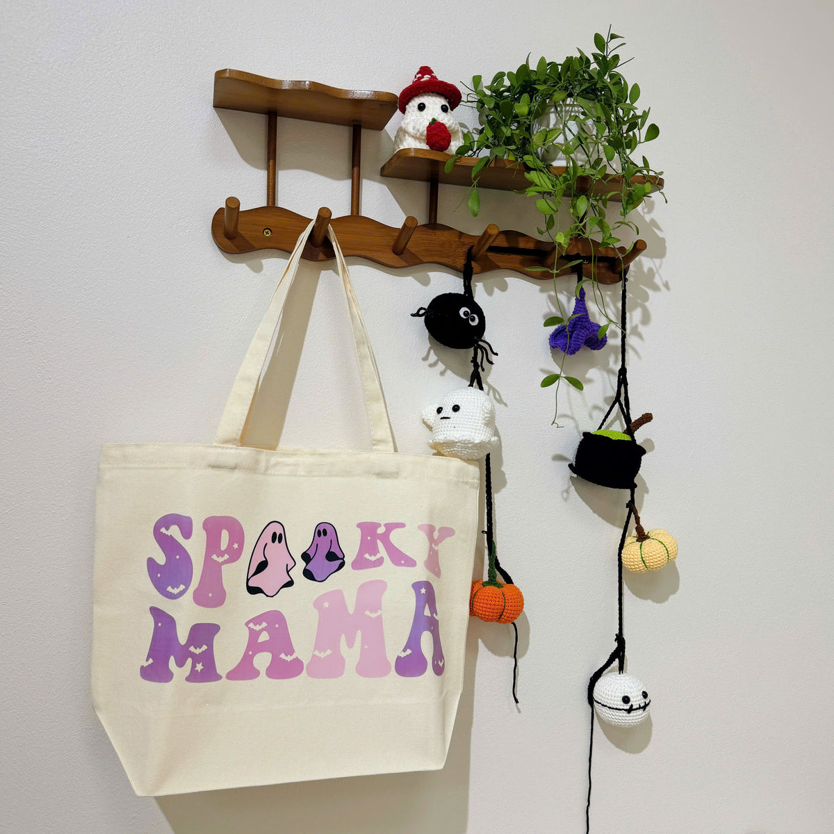 Spooky Mama Halloween Tote Bag, Trick or Treat Totes, Halloween Bags, Spooky Season