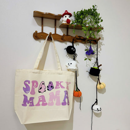 Spooky Mama Halloween Tote Bag, Trick or Treat Totes, Halloween Bags, Spooky Season
