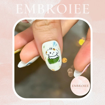 Cute Paw And Bone Hand-painted Press On Nails