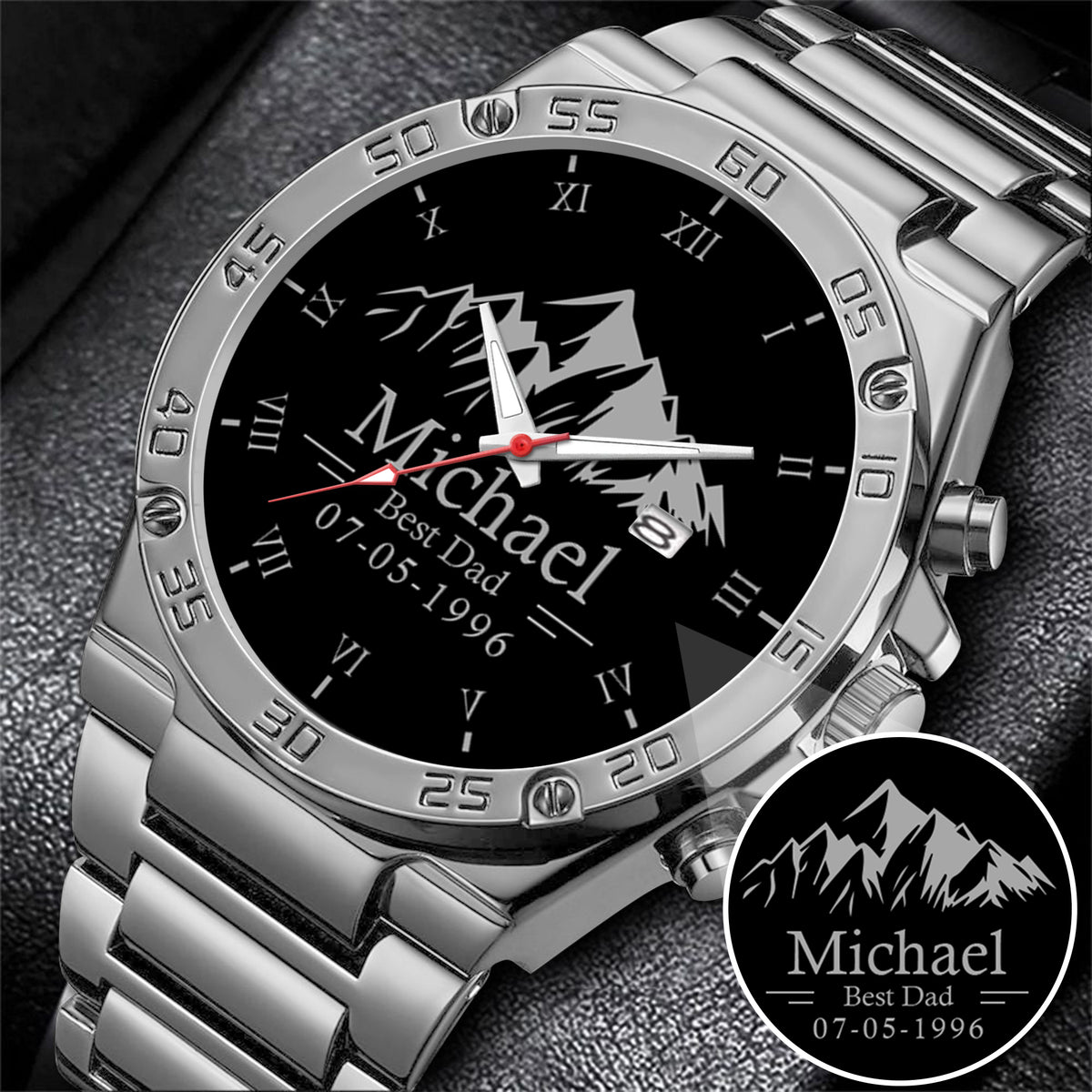 Father's Day Gift For Dad Best Dad Silver Mountain Limited Edition Watch