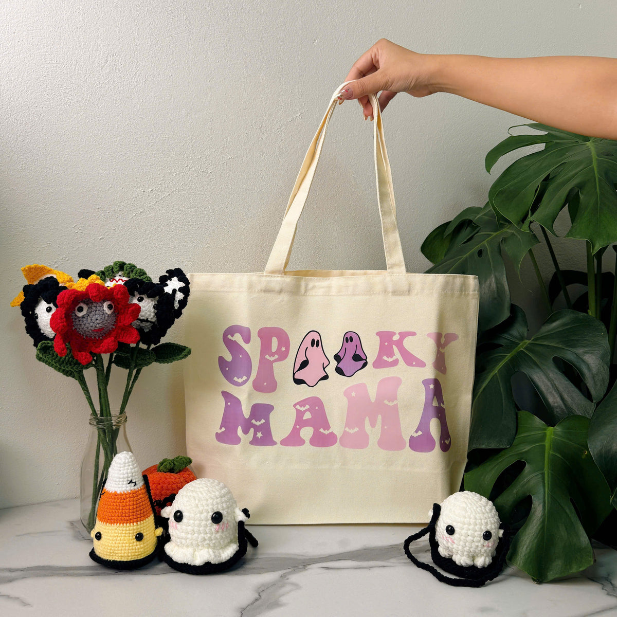 Spooky Mama Halloween Tote Bag, Trick or Treat Totes, Halloween Bags, Spooky Season