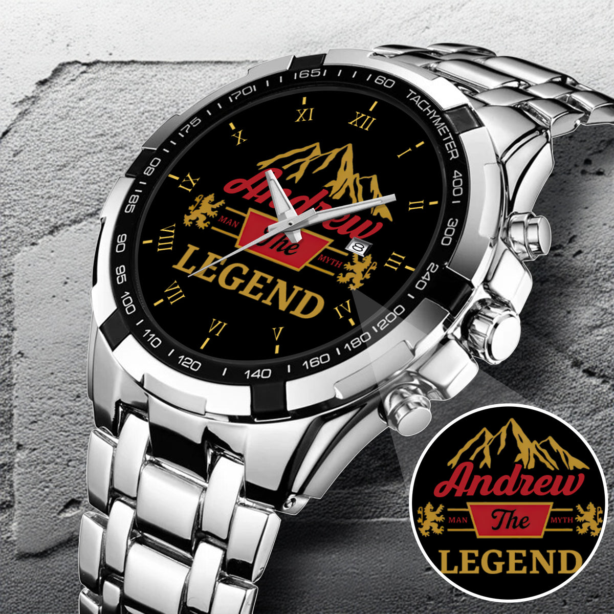Father's Day Gift For Dad Custom Name The Man The Myth The Legend Limited Edition Watch