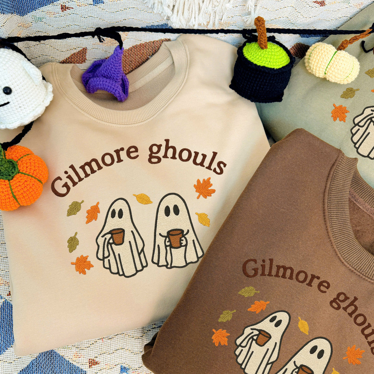 Halloween Personalized Embroidered Gilmore Ghouls Hoodie Sweatshirt T-Shirt