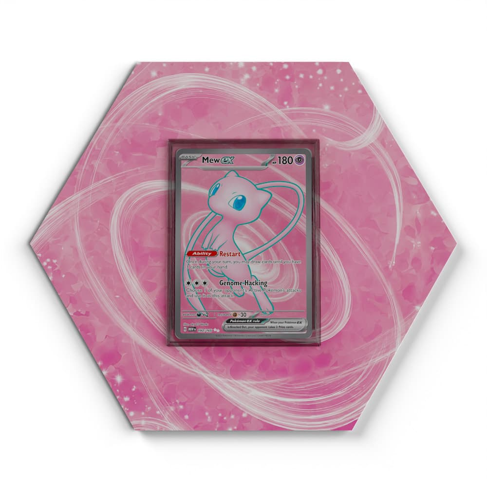 193 Mew Pokémon Card Artwork Hexagon Display