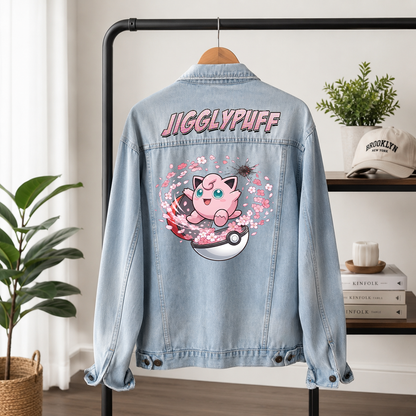 PKM Jigglypuff Custom Lightweight Denim Jacket