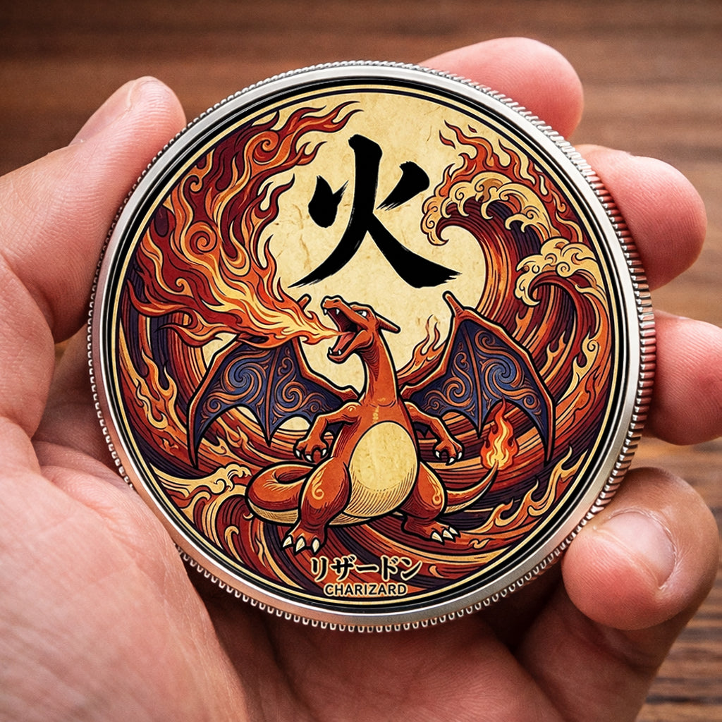 PKM Charizard Kanji Commemorative Coin – Limited Edition Collector’s Coin