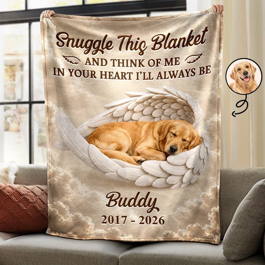 Personalized Sleeping Angel Custom Fleece Blanket