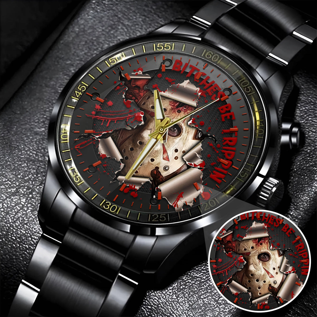 Halloween Horror Movies Bitches Are Trippin Personalized Quartz Watch