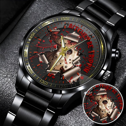 Halloween Horror Movies Bitches Are Trippin Personalized Quartz Watch