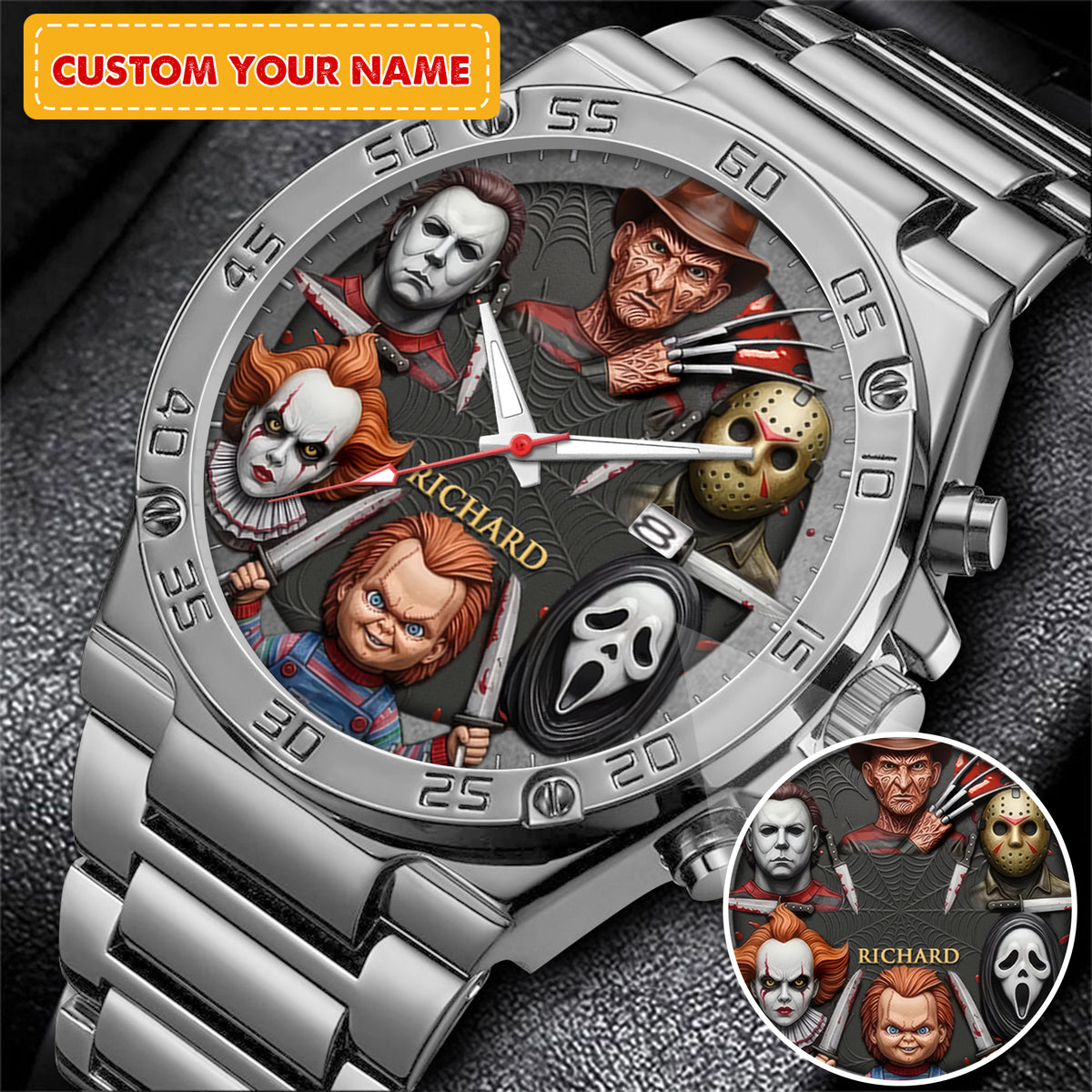 Halloween Horror Movies Personalized Quartz Watch