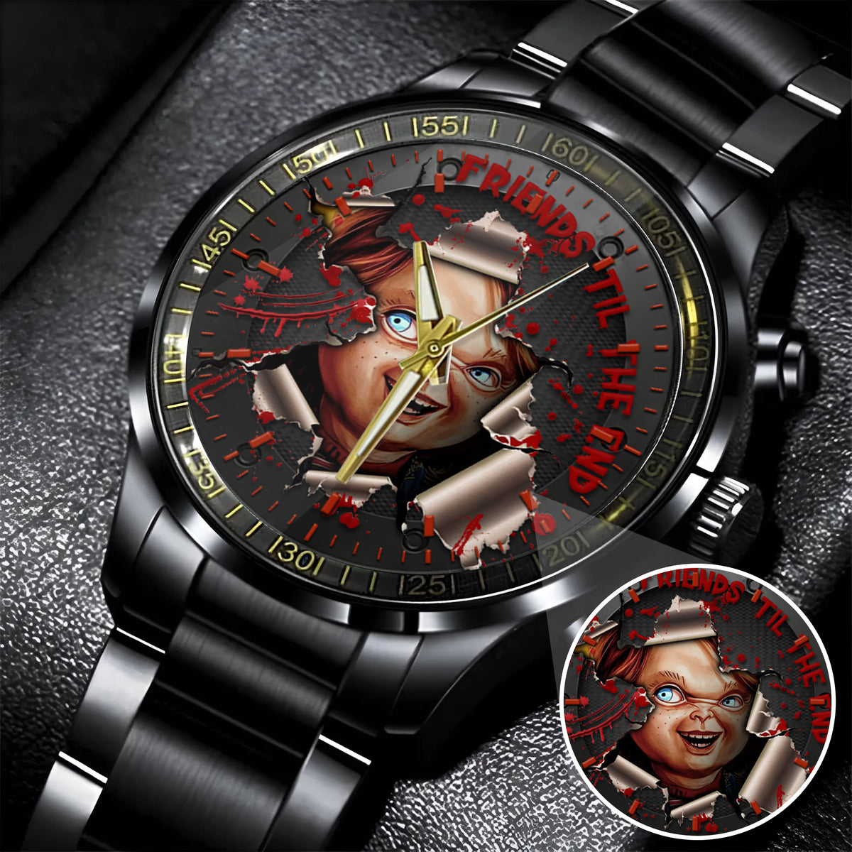 Halloween Horror Movies Friends 'Till The End Personalized Quartz Watch
