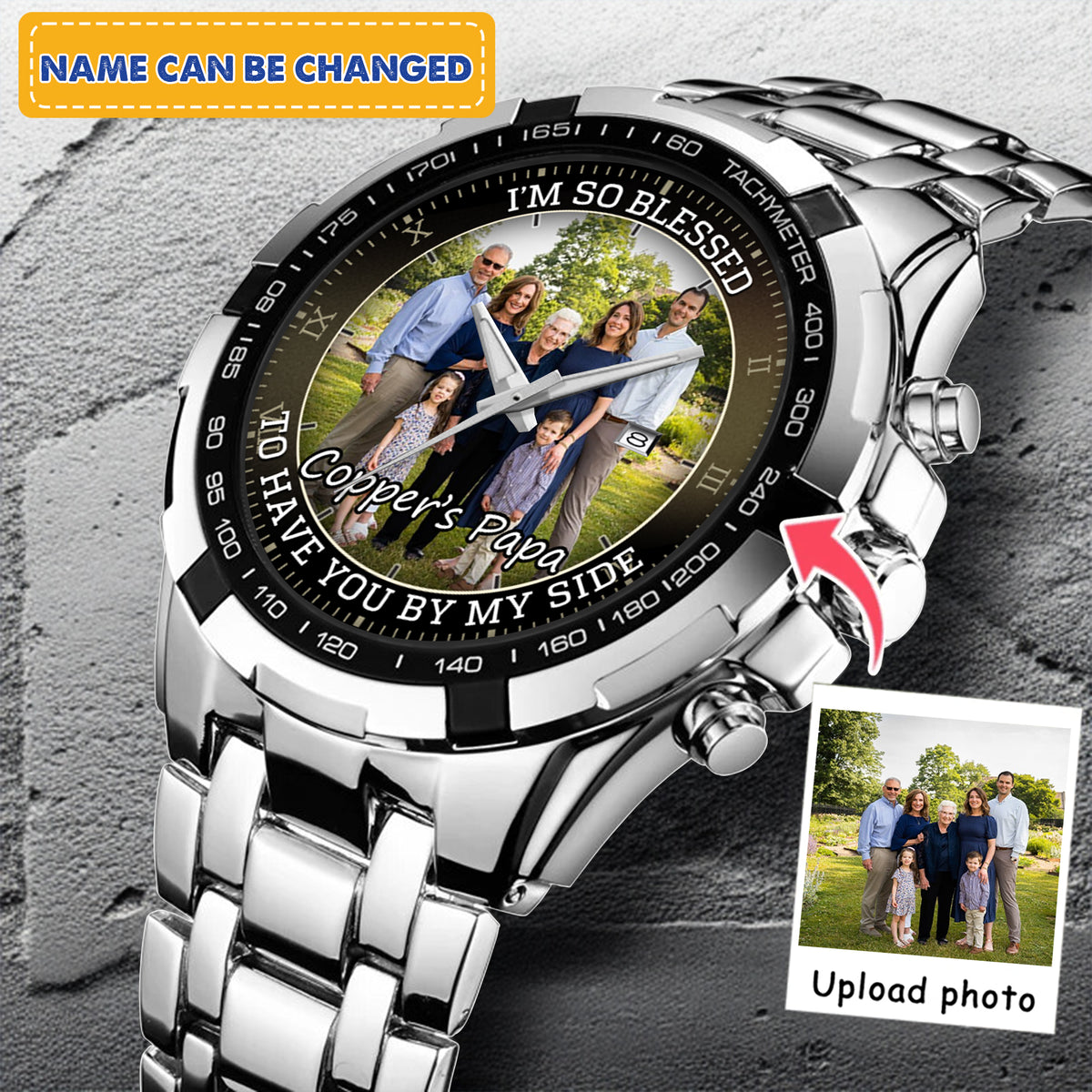 Personalized Family Photo Keepsake Watches