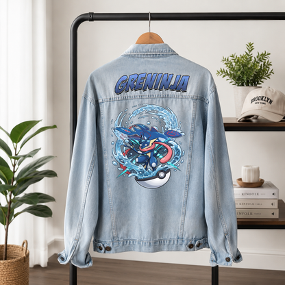 PKM Greninja Custom Lightweight Denim Jacket