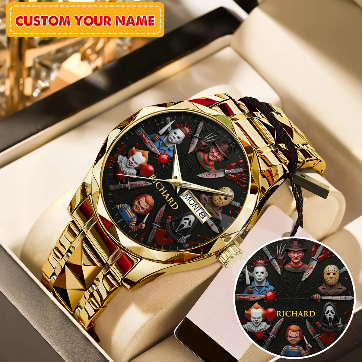 Halloween Horror Movies Personalized Quartz Watch
