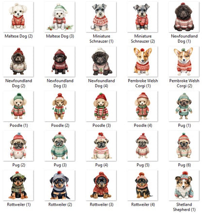 Personalized Pup In Ugly Sweater Stockings