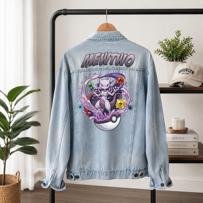 PKM Mewtwo Custom Lightweight Denim Jacket